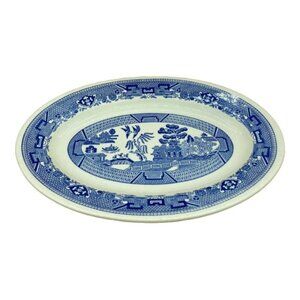 Buffalo China Blue Willow Large Oval Platter 12 1/2" Restaurant Ware